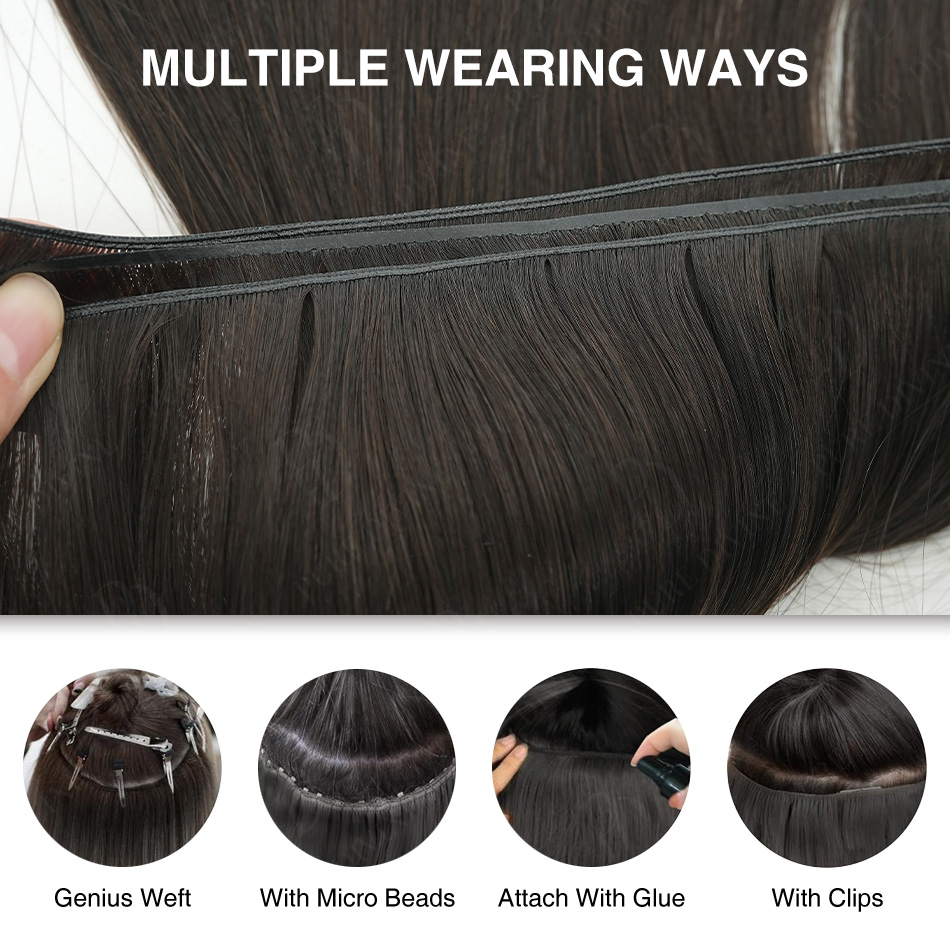 Ready to Ship Genius Weft Stra - Invisible Tape In Extensions Real Hair review and price