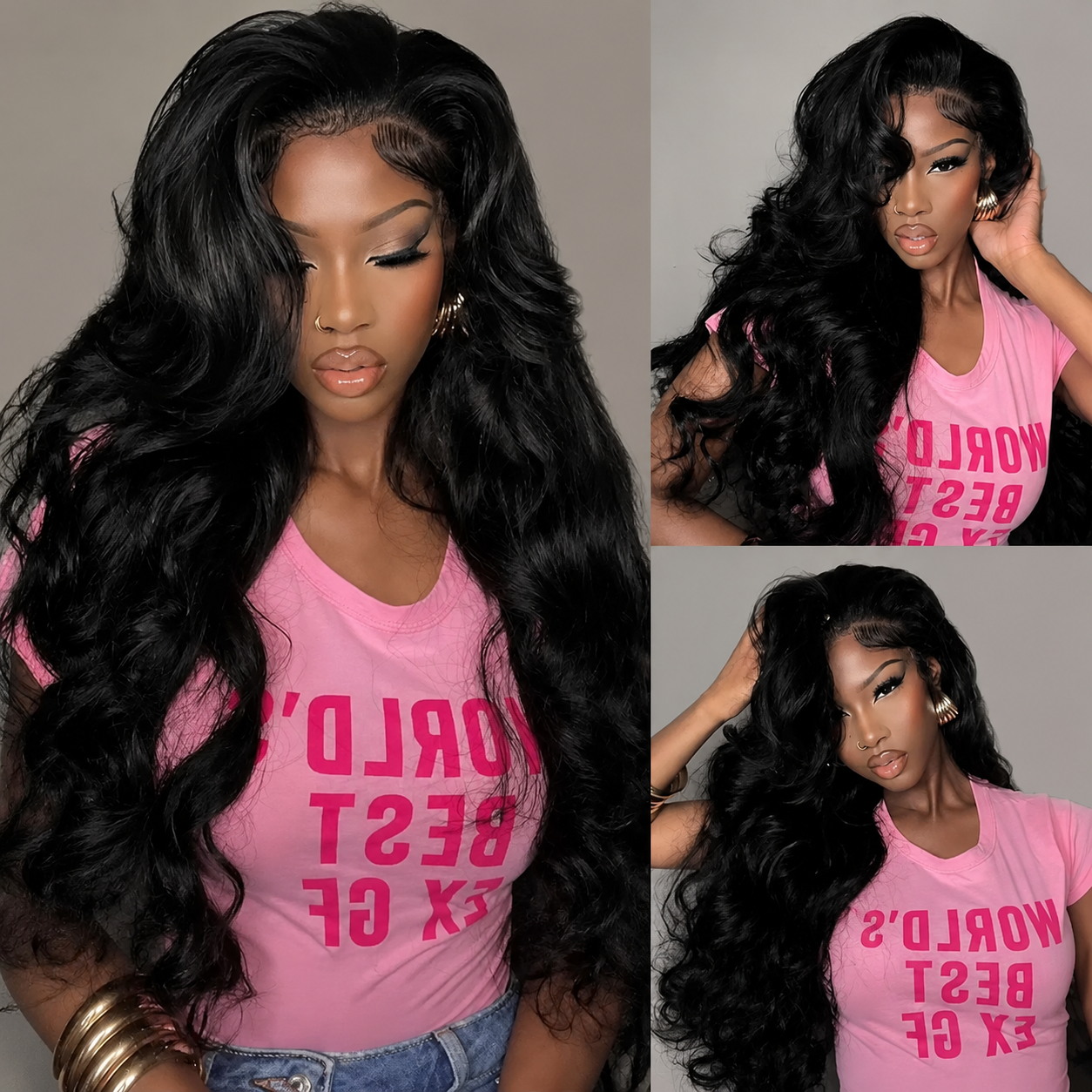 34 inch 13x4 HD Transparent La - Hd Lace Frontal Wig Human Hair Pre Plucked review and price