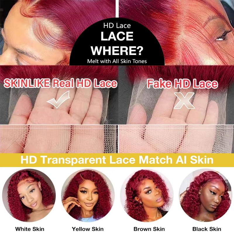 99j Deep Wave Lace Front Hair  - Hd Lace Frontal Wig Human Hair Pre Plucked review and price