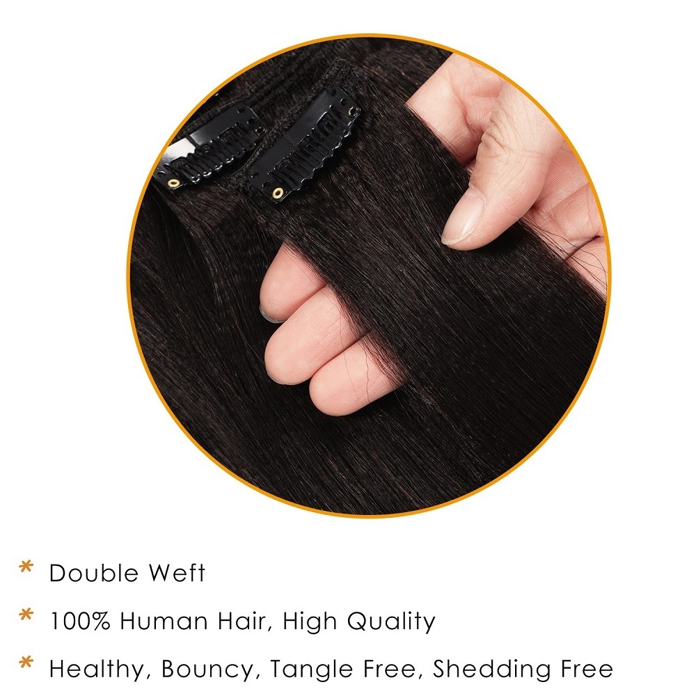 Invisible Thick Straight Clip  - Seamless Clip In Hair Extensions Human Hair review and price